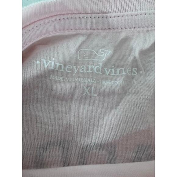 "Vineyard Vines" Pink Pocket T-Shirt SZ XL Flamingo Beach Pocket Sailboat Summer - Picture 7 of 10